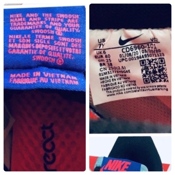 NIKE AIR FORCE 1 REACT GS - Y7/ Woman’s Size 8 NEW!! - Picture 7 of 10